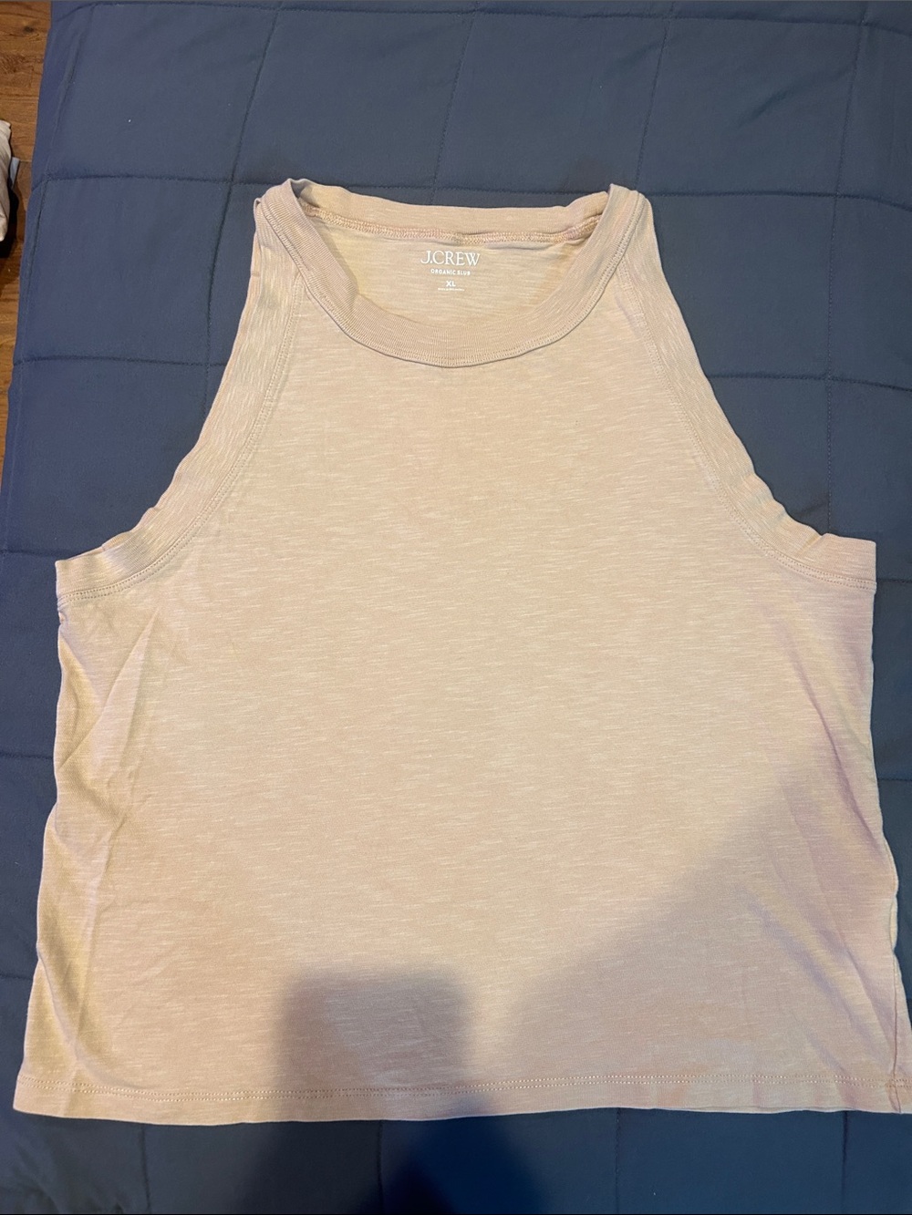 J. Crew Slub Knit High-Neck Tank Top Tan
